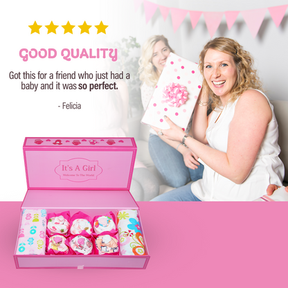 Unique Cupcake Baby Girl Gift, Newborn Gift Set, Adorable New Baby Clothing Gift for Baby Showers, Expecting Moms and New Parents, Pink